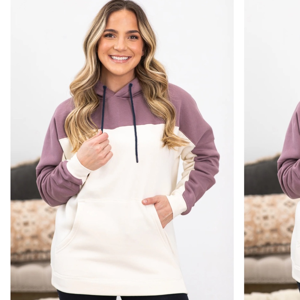 Filly Flair Purple & Cream Sweatshirt Size Small